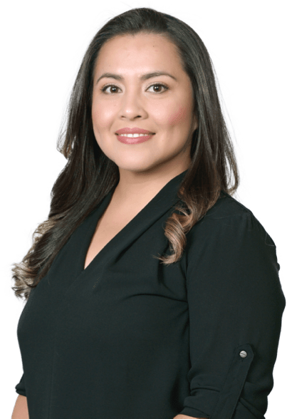 Portrait of smiling women in black dress