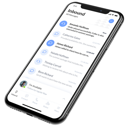 Inbound Mobile screens